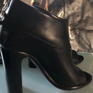 Rag and Bone New York open toe back zip booties